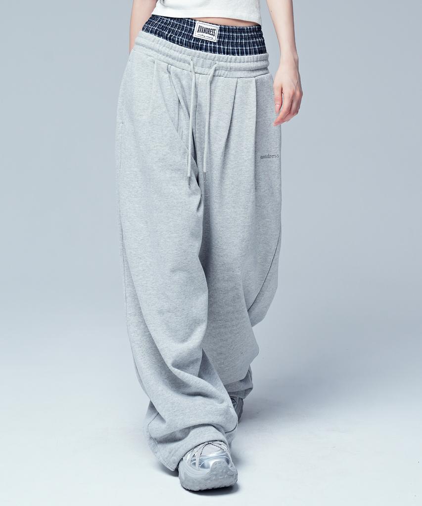 AVANDRESS 88 Double Tuck Relaxed Sagging Pants_3Col