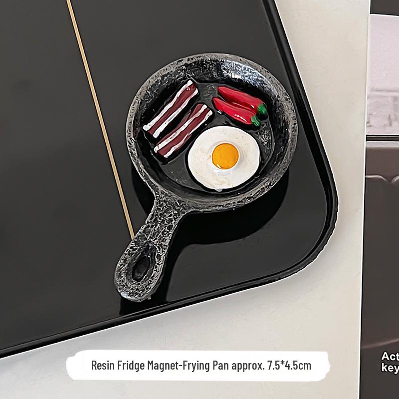 Personalized 3D Food Refrigerator Magnet - Creative & Cute Resin Design