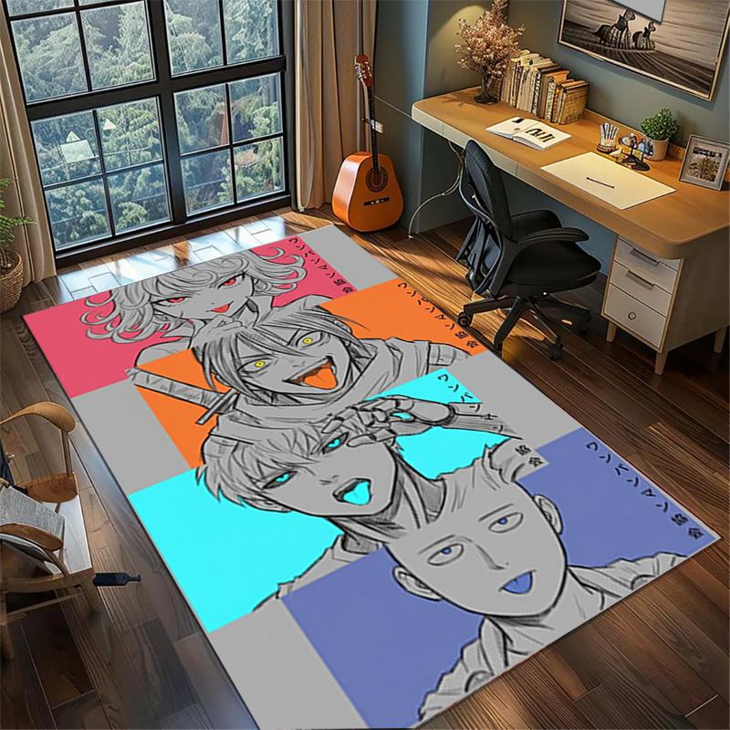 Non Slip Washable Floor Mat "One-Punch Man" Large Area Rug Carpet Bedroom Gamer Room Decor—kwq69