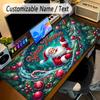 Christmas Theme Personalized Mouse Pad Custom Name Text Non Slip Desk Pad For Laptop Office Desktop