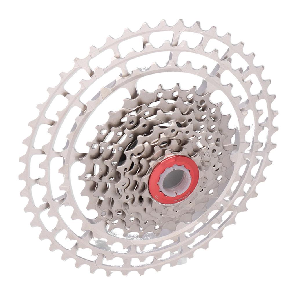 Mountain Bike Freewheel Bicycle Split Structure Hollow 46T Cassette Flywheel Silver10 Speed 46T