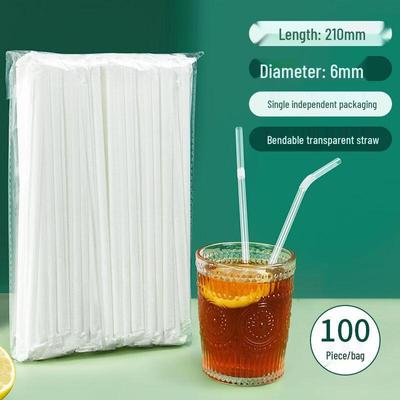 Einzeln verpackte biegsame Plastik-Trinkhalme