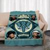 Band B-Black Eyed Peas Throw Lightweight 240g Flannel Blanket Soft Skin-friendly for Summer Cooling