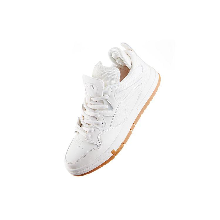Li Ning We Wo Pro Non-Slip Shock Absorption Low-Top Skate Shoes Women Skate Shoes Pure-White AETR006-1