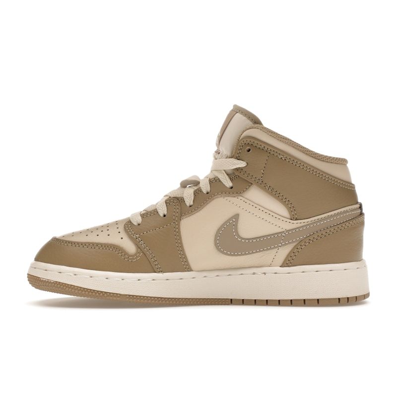 Air Jordan Retro 1 Mid GS Legend Light Brown Kids Sneakers Khaki Phantom Legend-Pink HF4781-203