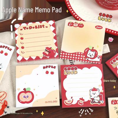 Apple Duoduo Cute Cartoon Non-Adhesive Sticky Notes for Student Planners