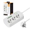 LINEA PRO Extension Lead 3-way+4USB/1USB-C/3m/Schuko/Switch white Kobi