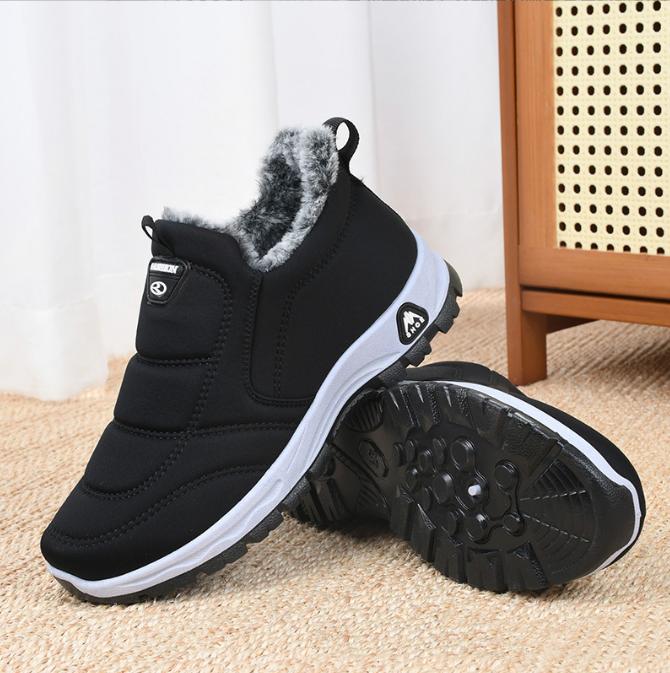 Téli Meleg Bőr Szőrme Mokaszin Női Sport Sneaker Női Puha Meleg Kényelmes Cipő