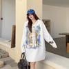 Women's Stylish Mink Wool Hooded Sweater - Soft, Printed, Long Sleeve, Loose Fit, Perfect for Lazy Autumn & Winter Days