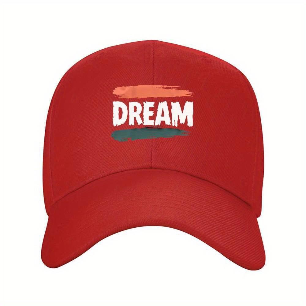 Bold Dream Brushstroke Baseball Cap Unisex Polyester Adjustable Outdoor Sports Hat One Size