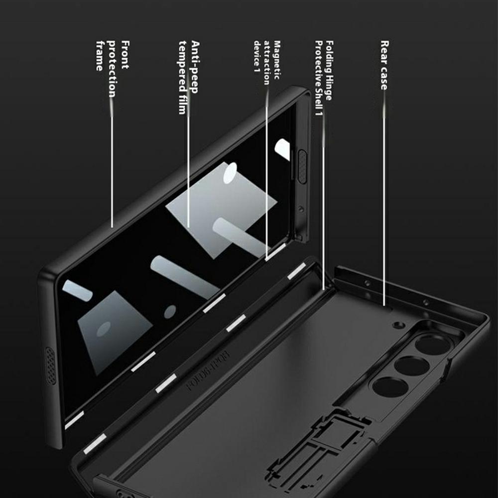 GKK For Samsung Galaxy Z Fold6 5G Case Magnetic Hinge Hard PC Phone Cover with Privacy Screen Film