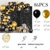 Metal Gold Confetti Balloons Garland Black Gold Ballon Arch Kit Birthday Party Baby Shower New Year Graduation Decoration Globos