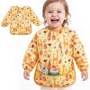Waterproof Baby Bibs Long Sleeve Kids Art Smock New Toddler Painting Apron  Baby Feeding