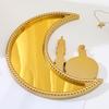 Moon Shaped Moon Food Serving Tray Elegant Eid Candy Dish Ramadan Decorative Tray  Eid Celebration