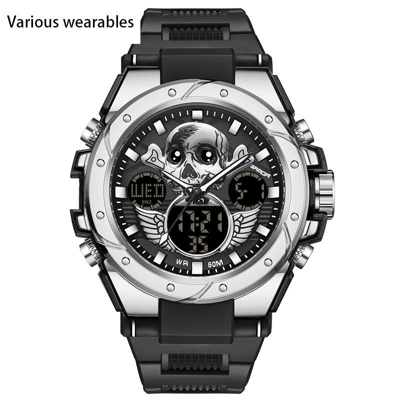 New Harajuku Style Skull Waterproof Men's Electronic Multi-Function Electronic Watch Outdoor Sports Men's Watch