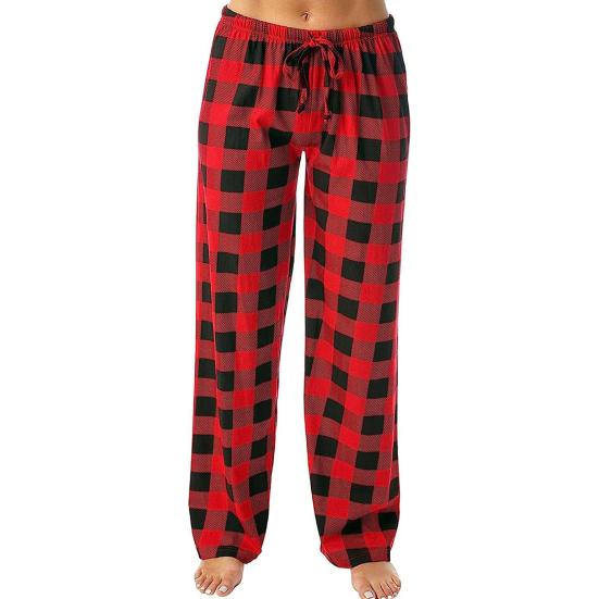 Women Pajama Pants Elastic Drawstring Waist Straight Wide Leg Casual Comfy Stretchy Sleep Bottoms Daily Wear