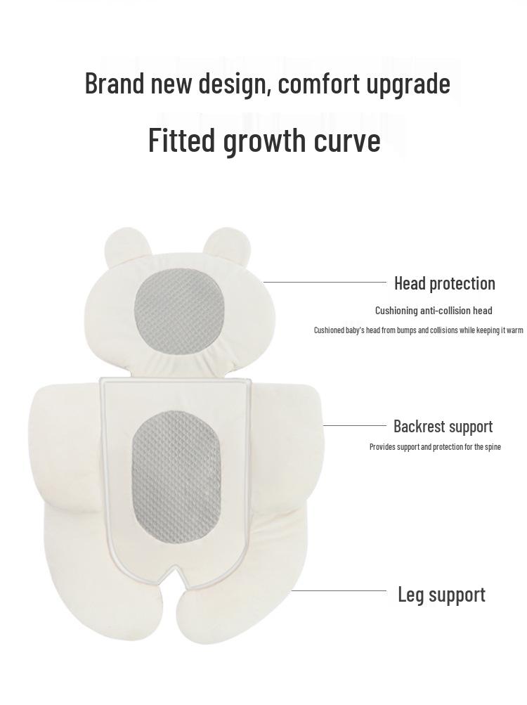Newborn Baby Stroller Cushion Pad - Protective Cotton Seat Liner & Lumbar Support