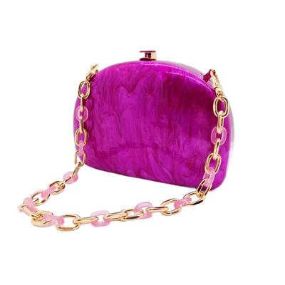 Summer Dinner Bag Retro Europe And America Trendy Acrylic Press And Pack Shoulder Chain Luxury Women's Purses Cosmetic Handbag
