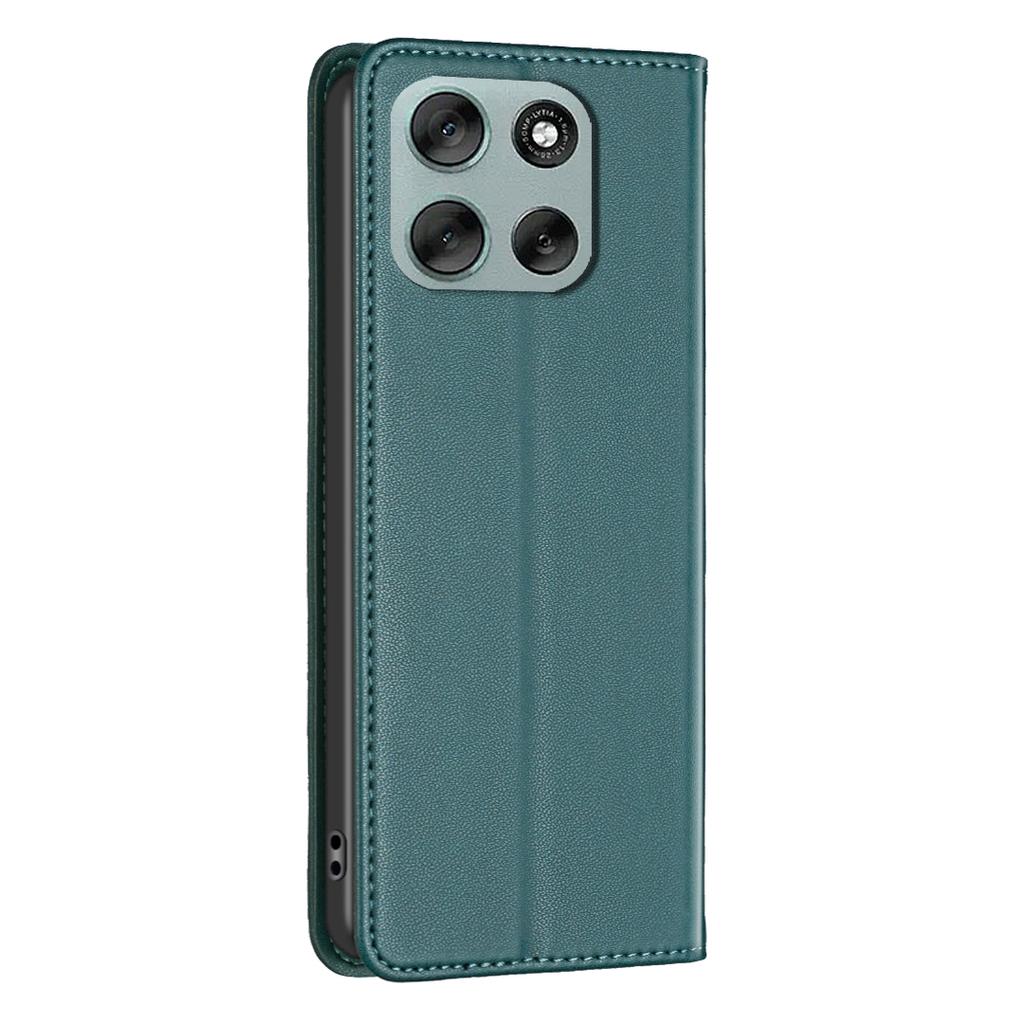 For Motorola Moto G56 5G Leather Case BINFEN COLOR BF18 Phone Stand Cover with Card Slots