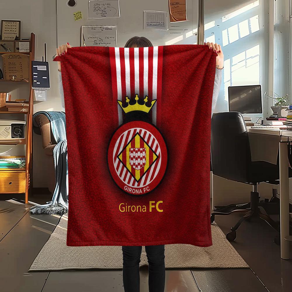 Girona FC FlAannel Blanket, High quality Comfortable for All Seasons, Home Decor, Warmth and Comfort