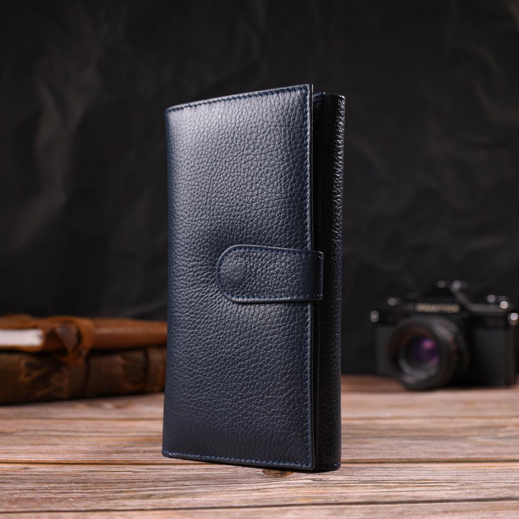 Reliable Unisex Wallet Made of Genuine Leather Floating CANPELLINI 21849 Blue