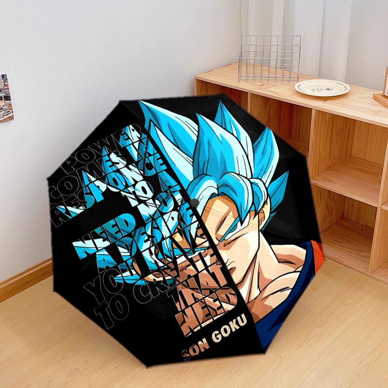 1 PC Automatic Folding Umbrella - Dragon Ball Super Pattern Portable Foldable Design With 8 Ribs Christmas Birthday Gifts