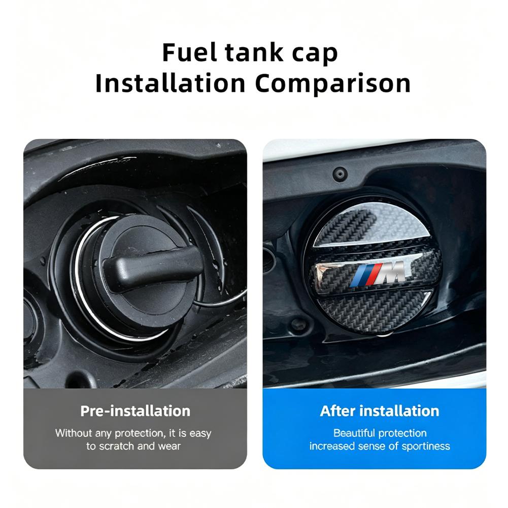 Carbon Fibre Fuel Cap Fuel Tank Decorative Protection Cover Stickers For BMW G80 G06 G07 G42 G14 G15 G16 F82 F20 F21 F83 M2 M3 M