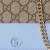 Gucci GG Marmont Color Block Design Brass Hardware Snap Closure Canvas And Leather Trim Shoulder Crossbody Wallet Women wallet 790060-AADQG-4947