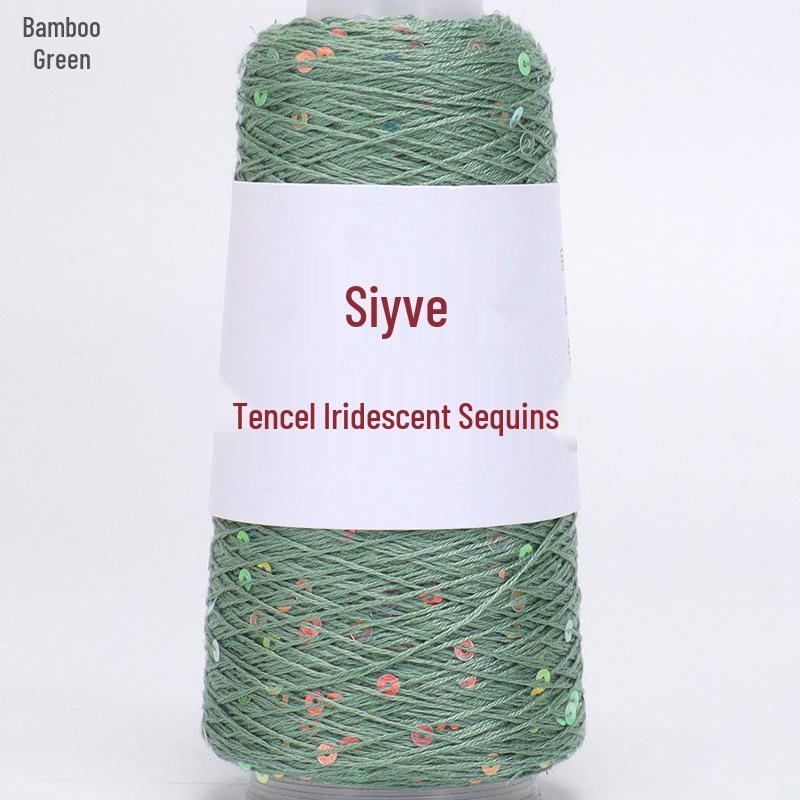 Si Yue Tencel Iridescent Sequin Yarn: Hand-Knitted Fashion Dazzle