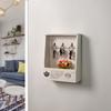 Wooden Wall-Mounted Key Holder with Decorative Design, Creative Entryway Organizer for Living Room & Home Decor