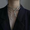 Damsmycke Elastiskt Ormhalsband Justerbart Punk Ormhalsband Semesterpresent Guldorm Damsmycke