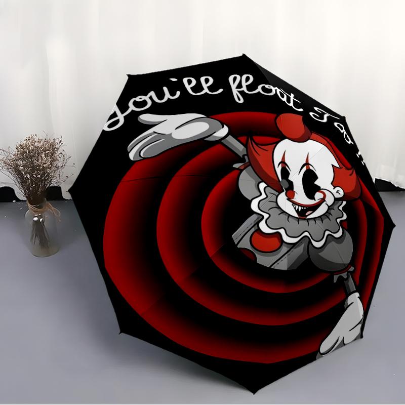 1pc Pennywise3 Umbrella, Sun Protection, And UV Shielding. It Has Eight Sturdy Ribs for Outdoor Use And Perfect Gift