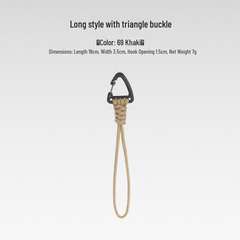 Sju-strängad Paracord Nyckelring Lanyard: Anti-förlust, Utomhuscamping, Multifunktionell med Karbinhake & Snabbspänne.