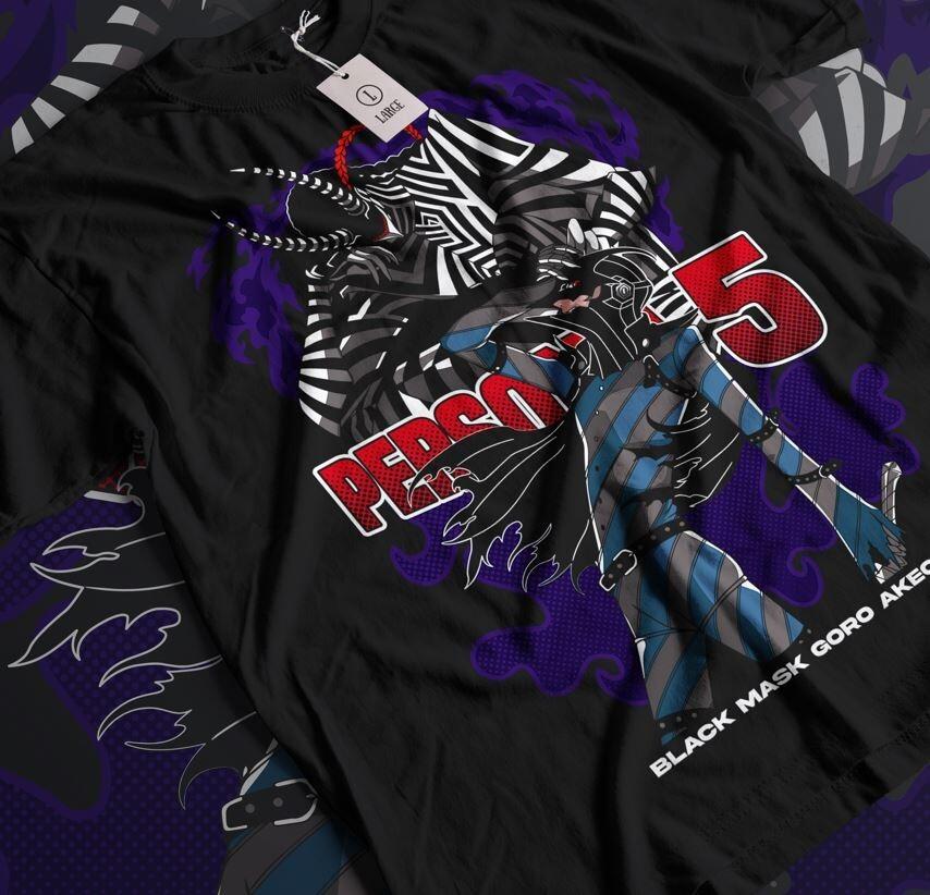 

Persona 5 T-shirtGoro Akechi Shin Megami Tensei Anime Manga Gift Shirt All Size 3XL