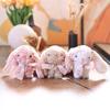 Cute Bunny Plush Toy Cartoon Stuffed Bunny Doll Keychain Lovely Bag Pendant Backpack Hanging Decoration Birthday Gifts