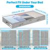 Rolling Underbed Storage Bins Non-Woven Bags Clothes Blanket Storage Box Under Bed Storage Containers for Bedroom Quilt