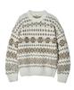 PARTIMENTO 100% Wool Nordic Knit Ivory