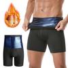 Sauna-Shorts für Herren Schweißhose Hoher Bund Kompressionsunterwäsche Bauchkontrolle Formwäsche Workout Trainings-Capris Körperformende Boxershorts