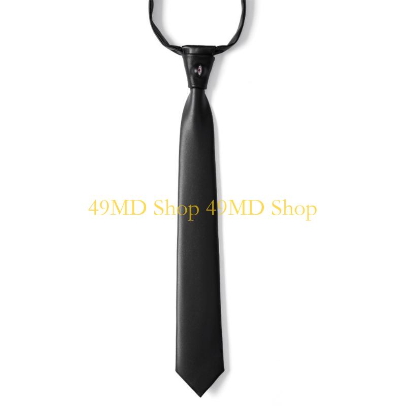 49MD Elegant Wrinkle Proof Leather Tie Business Casual Craftsmanship Light weight CN