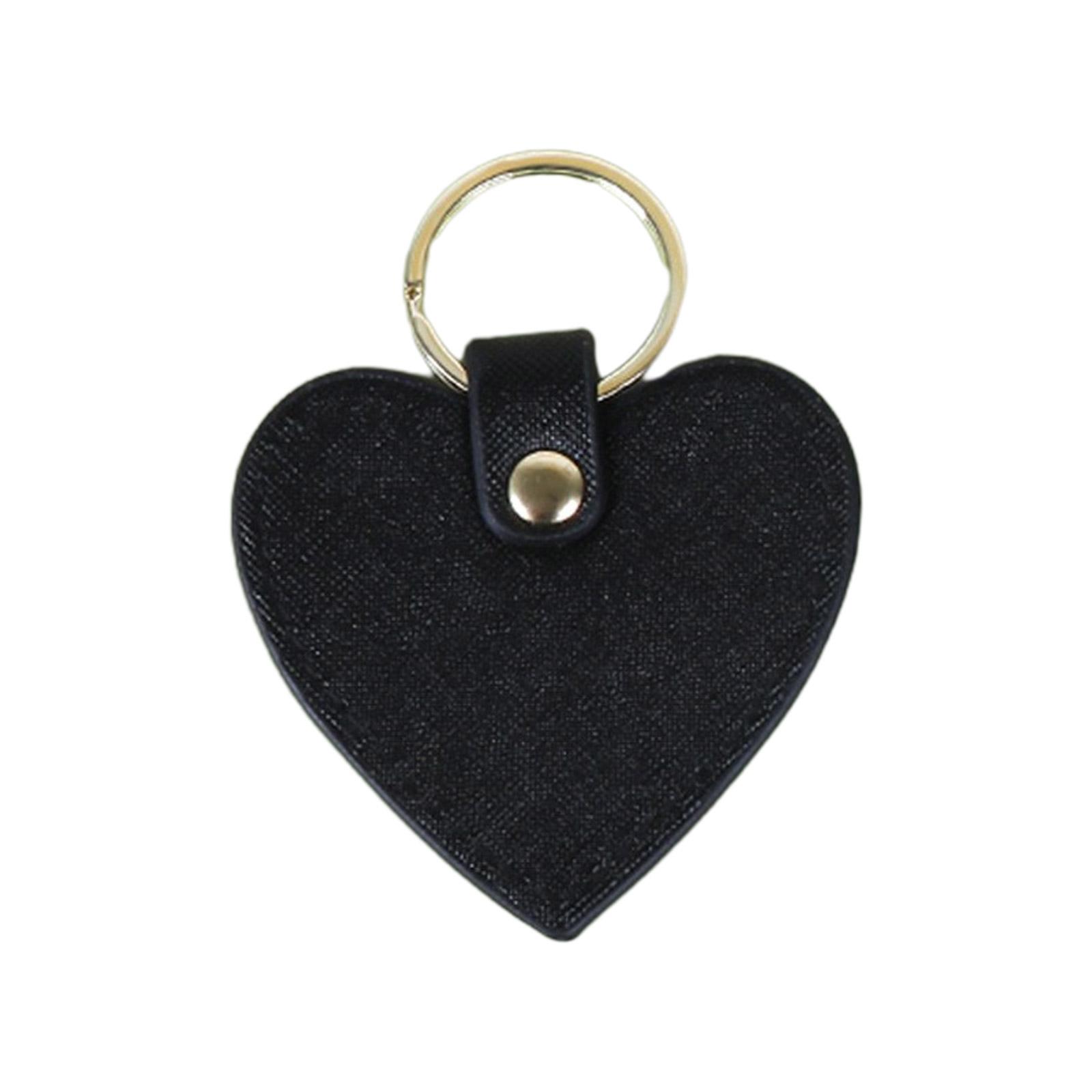 

Модный брелок в форме сердца из искусственной кожи, элегантный кожаный брелок, портативные сумки и рюкзаки, украшение для сумки чёрный