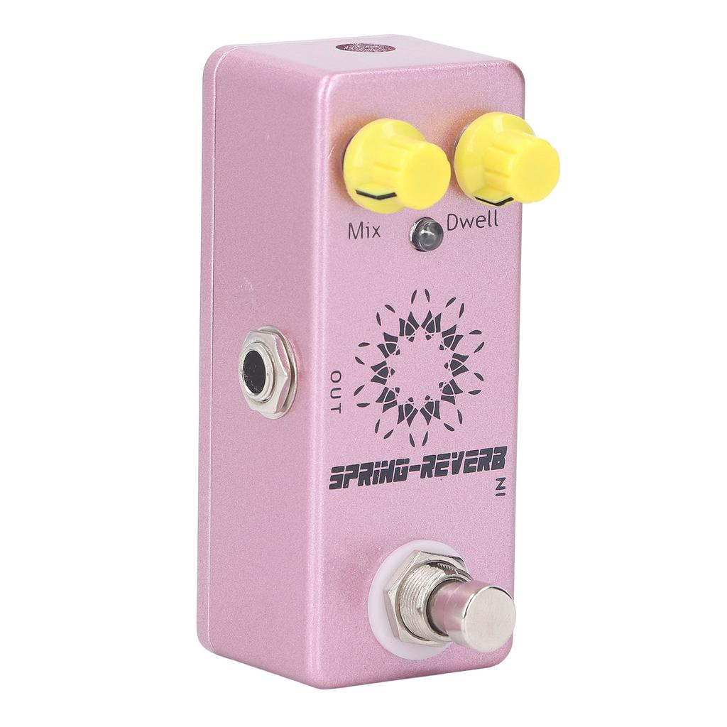 Spring Reverb Effect Pedal 1 4 Inch Mono Jack Mix Dwell Knob Low Noise Aluminum Alloy Guitar Effect Pedal