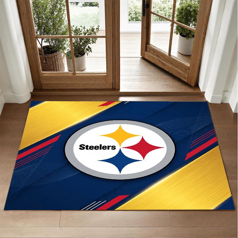 Covor din Catifea Cristal cu Design Pittsburgh Steelers Covoraș Decorativ Moale pentru Dormitor Intrare