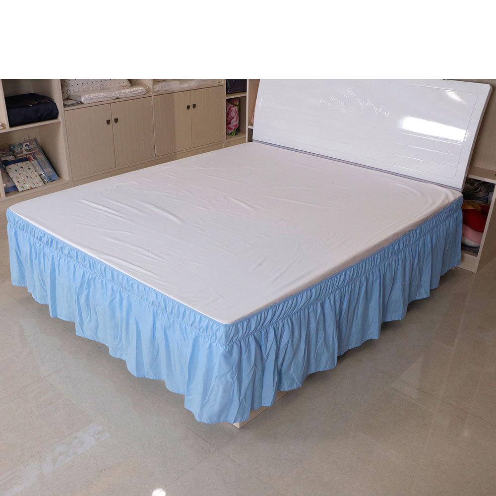 American Style Lace Bed Skirt Single Without Bed Surface King Twin Size Solid Color Elastic Band Bed Skirt  40cm Height Skirts