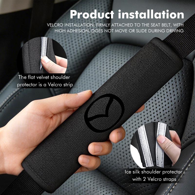 For Mazda Ice Silk Car Seat Belt Shoulder Protector Safety Belt Protector Mat 3 CX3 CX4 CX5 CX7 CX8 CX9 CX30 RX7 Atenza Axela