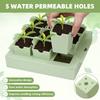 Seed Starter Tray, Dual-Purpose Handles For Transplanting & Labeling, 9 Deep 2.3 In Cells, Extra-Thick Reusable Germination Kit,