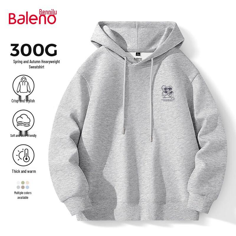 Baleno Men's Loose Fit Hooded Pullover Sweatshirt
