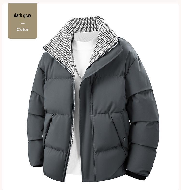 Herren Winter Dicke Baumwolljacke mit Stehkragen 2025