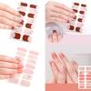 Nail Polish Stickers Self-Adhesive Nail Sticker Manicure Sticker Waterproof Full Wrap Nail Strips with Nail File
