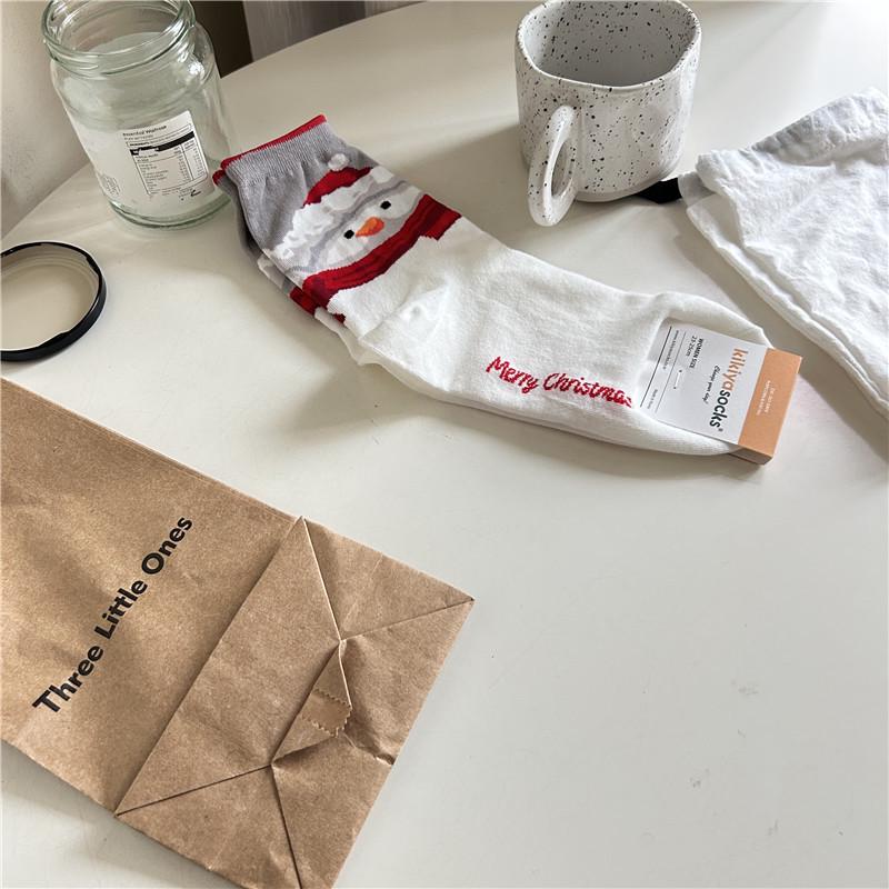 Kikiyasocks Women's Cartoon Style Mid-Calf Cotton Socks for Spring, Autumn, and Winter (W-C-322)