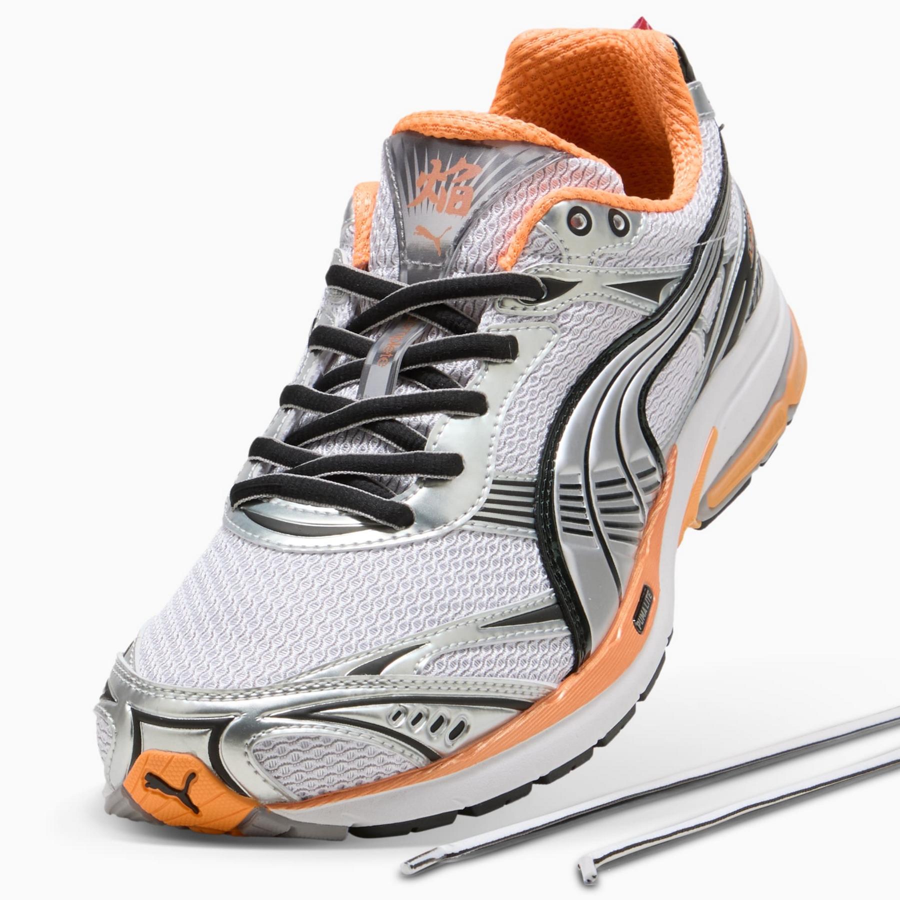 Puma Herren Grau Homura Og+ Sneakers Matte Silver / Heat Fire Größe 9 - Bild 5